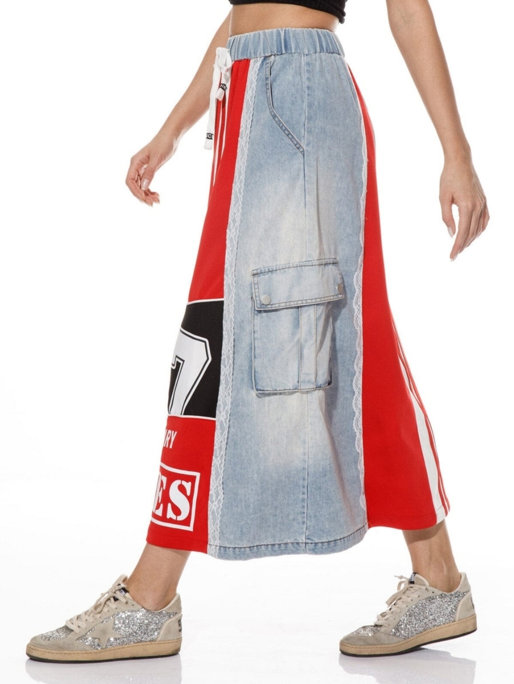 Denim Midi Skirt - Picture 2 of 3